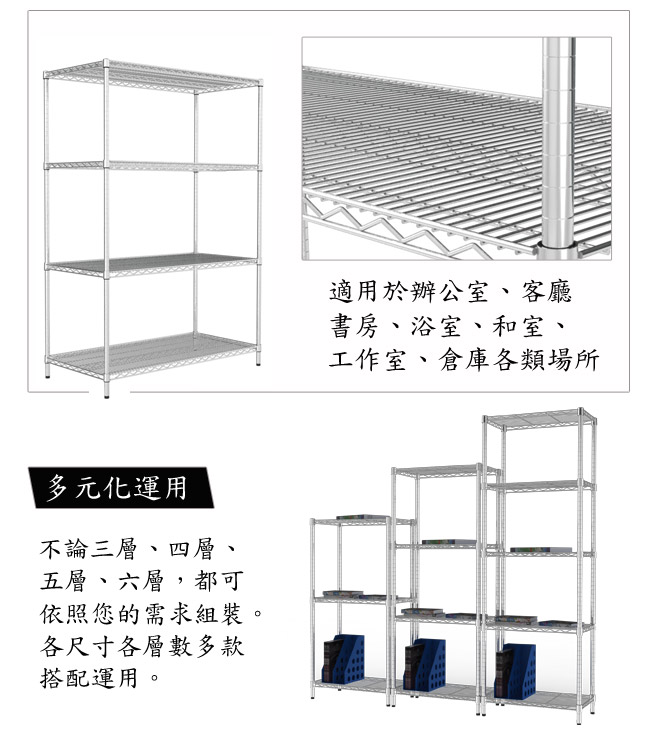 【海克力士】重網120*60*210五層置物鐵架