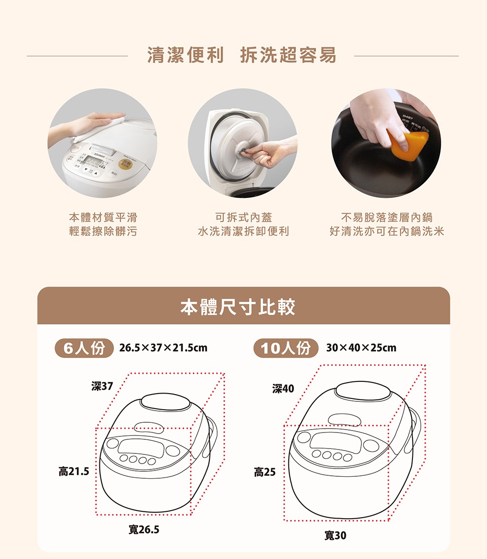 10人份30 X 40 X 25cm