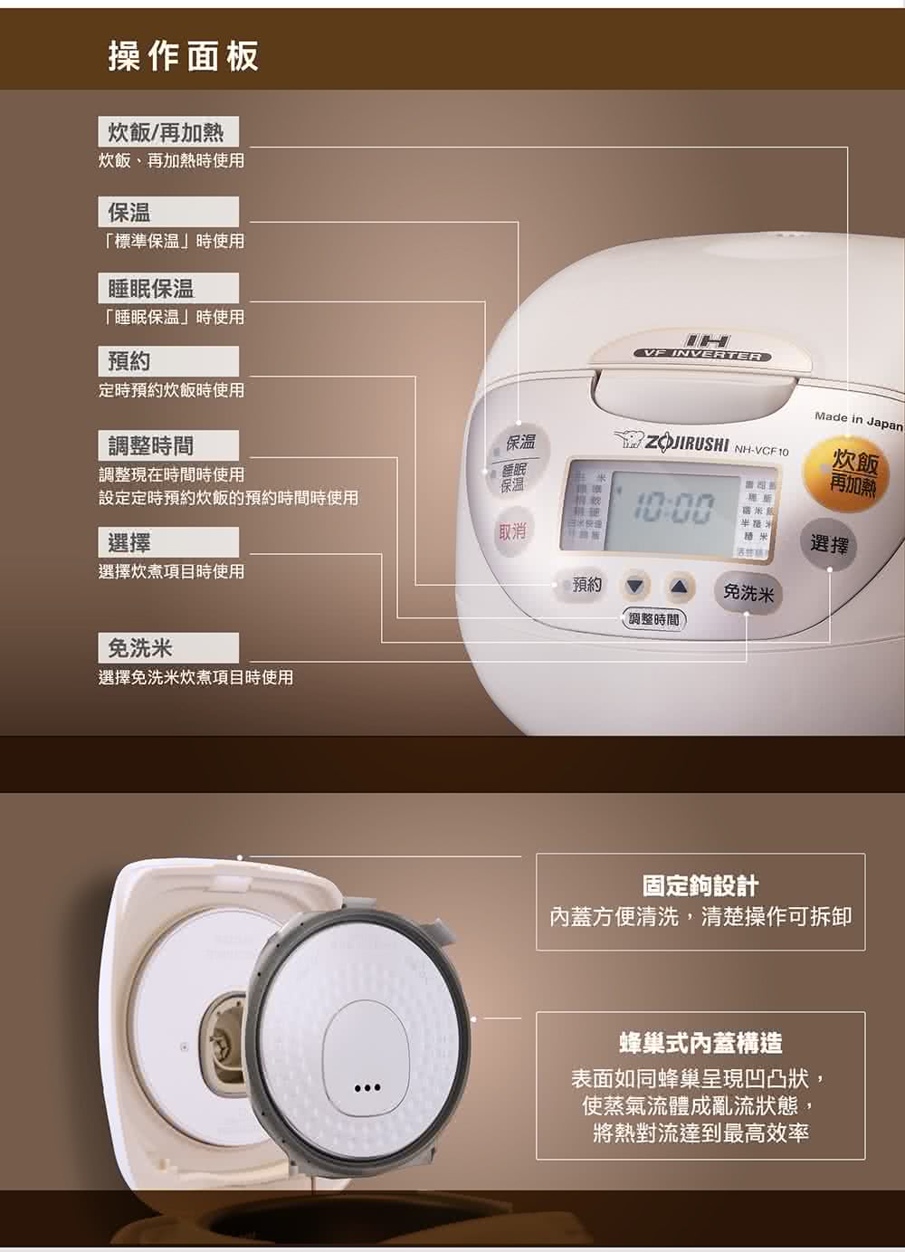 設定定時預約炊飯的預約時間時使用