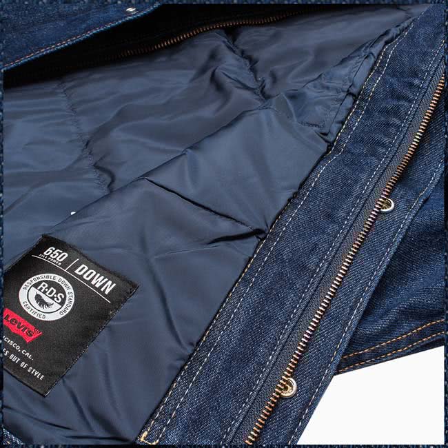 【Levis】羽絨牛仔外套 / 80%灰鵝絨 / 率性