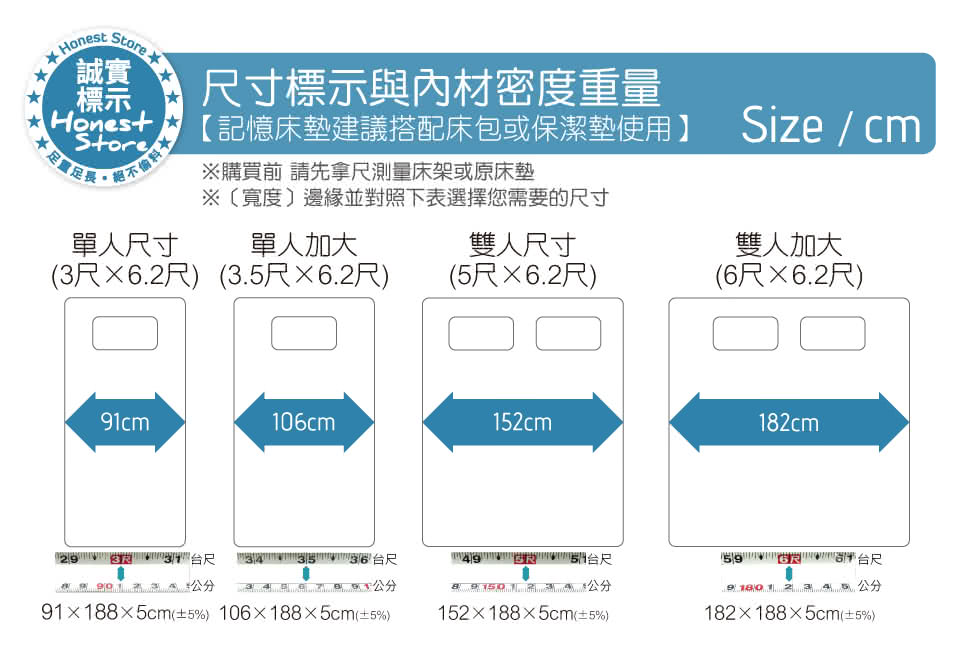 【送頂級天絲記憶枕x1】House Door厚5cm乳膠床墊-防蹣抗菌表布-單大3.5尺(共6色)