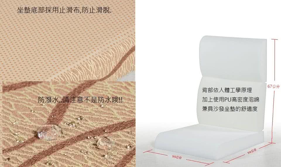 【CLEO】全開式拉鍊乳膠皮/L型沙發坐靠墊(5入)