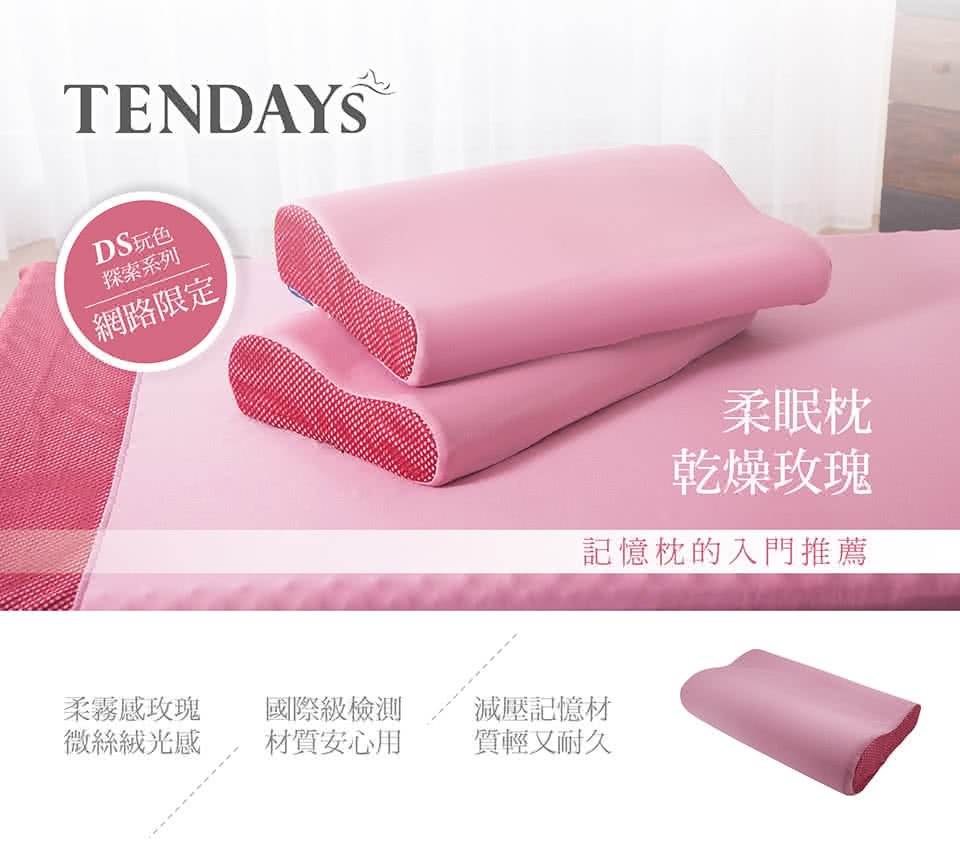 【TENDAYS】DS柔眠枕 乾燥玫瑰(記憶枕)