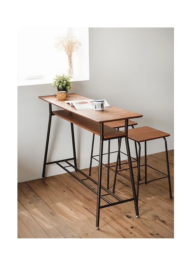 【樂活主義】簡約典雅木紋120cm吧檯桌/吧檯/吧台桌/餐桌