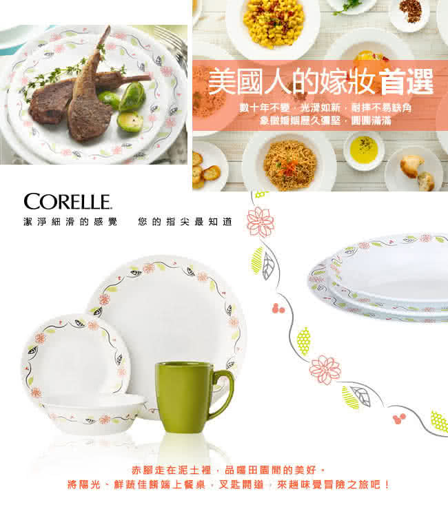 【CORELLE 康寧】陽光橙園8吋深盤(415)