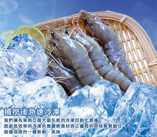 【新鮮市集】鮮甜活凍特大號草蝦(10-12尾/盒)