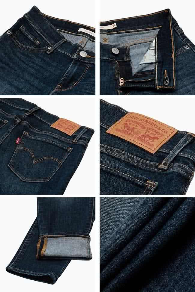 【Levis】710 中腰超緊身牛仔褲 / 高彈力布料 / COOL JEANS / 七分褲