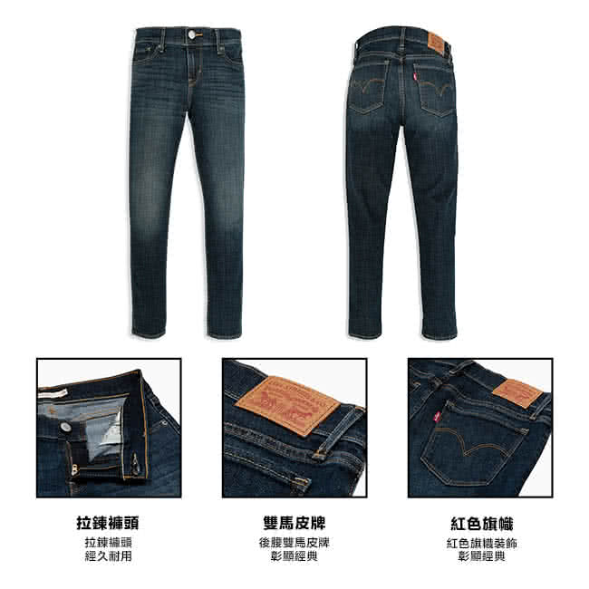 【Levis】710 中腰超緊身牛仔褲 / 高彈力布料 / COOL JEANS / 七分褲