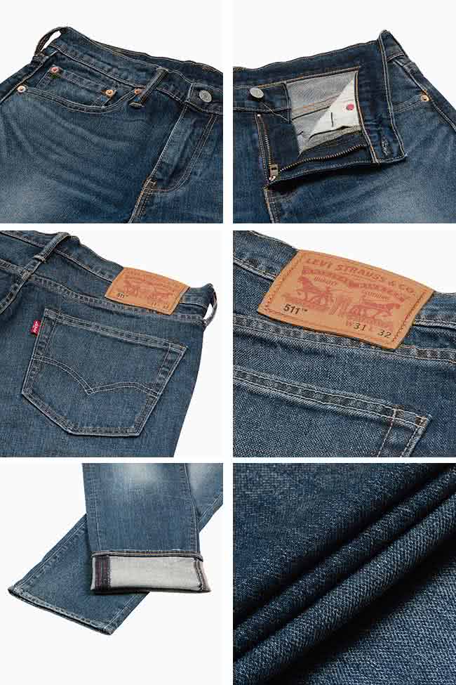 【Levis】511 低腰窄管牛仔褲 / 彈性布料