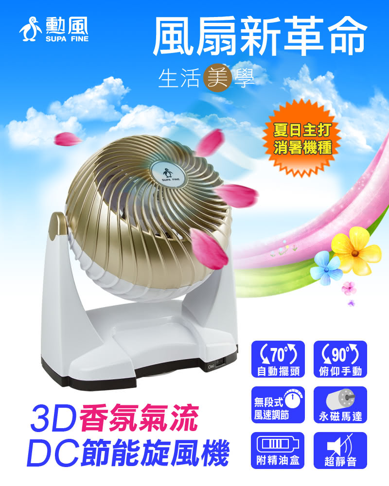 超值兩入組-【勳風】3D氣流DC節能旋風機HF-B86DC