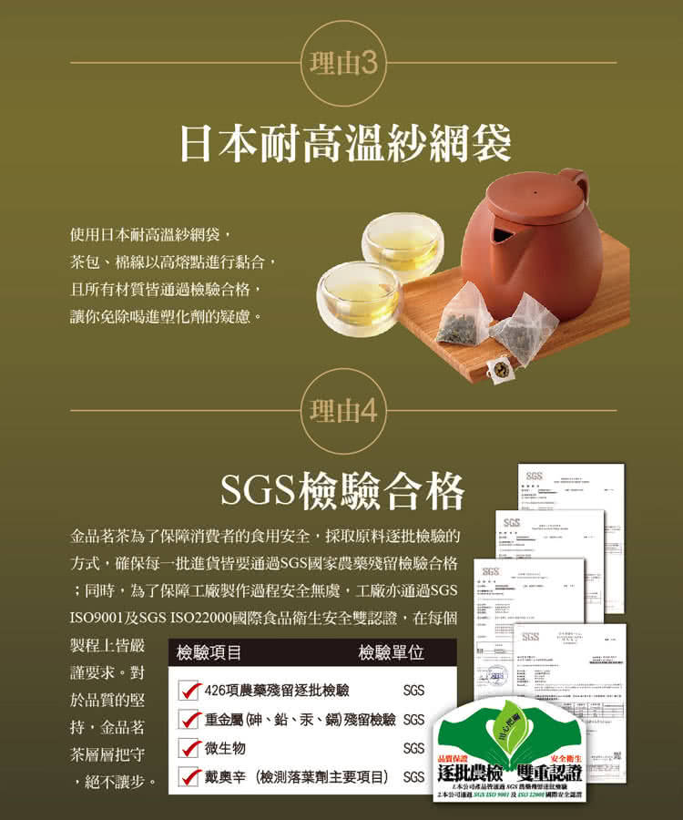 ISO9001及SGS ISO22000國際食品衛生安全雙認證,在每個