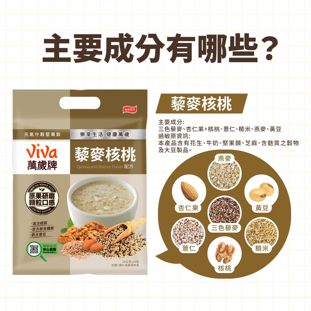 Quinoa and Walnut Flavor 配方