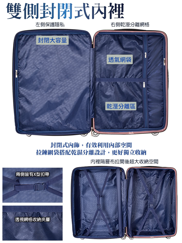 拉鍊網袋搭配乾濕分離設計,更好獨立收納