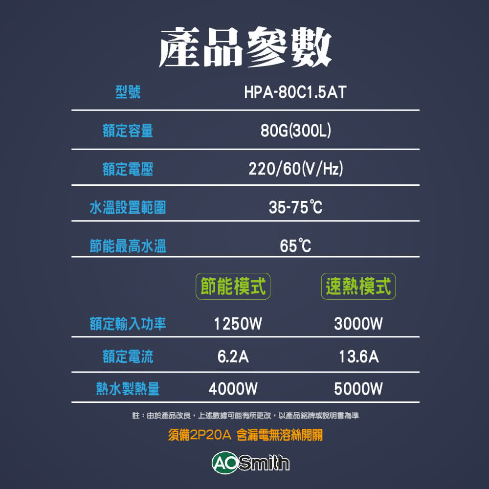 AOSmith史密斯 HPA-80 - 詳情9