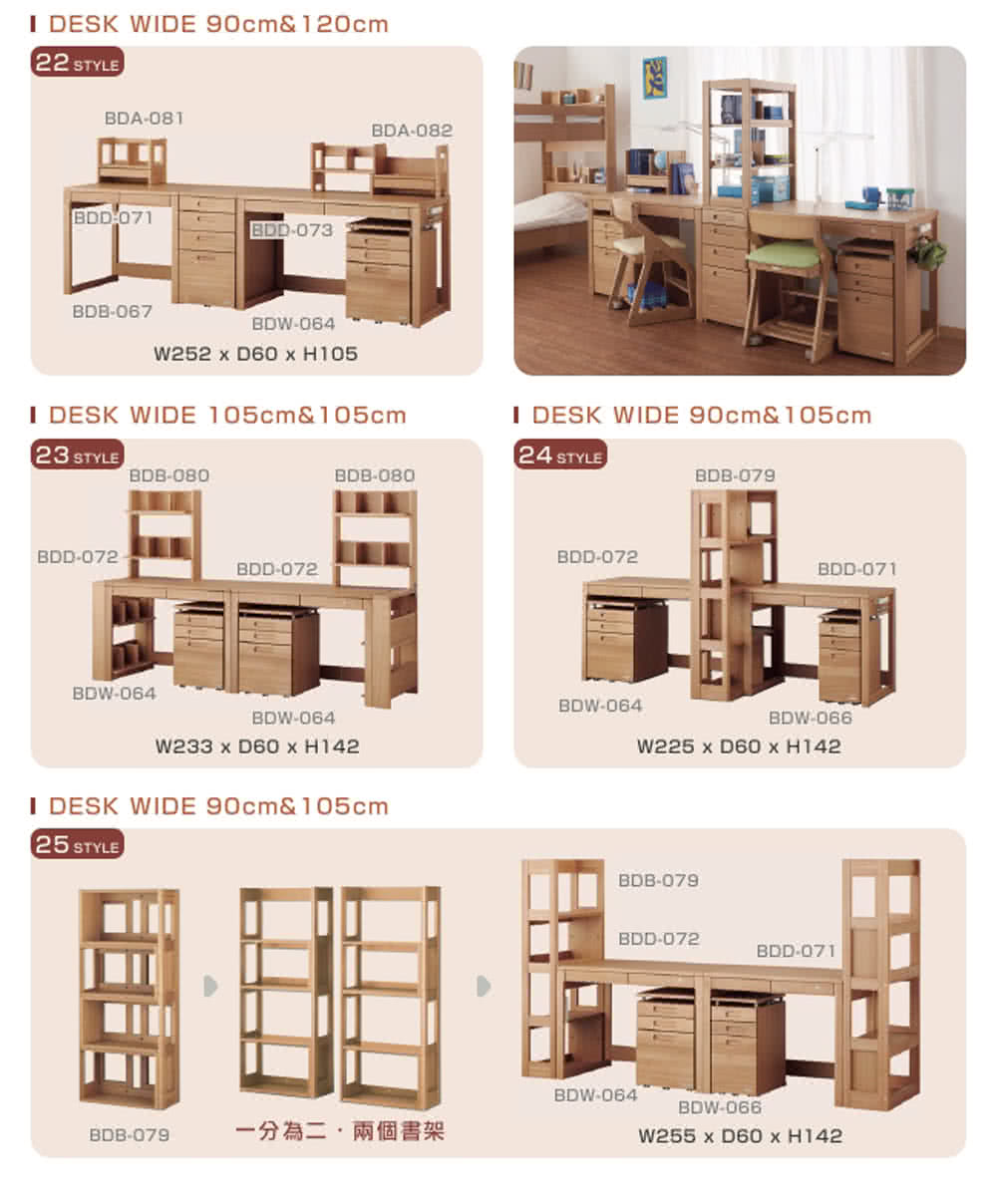 一分為二,兩個書架 