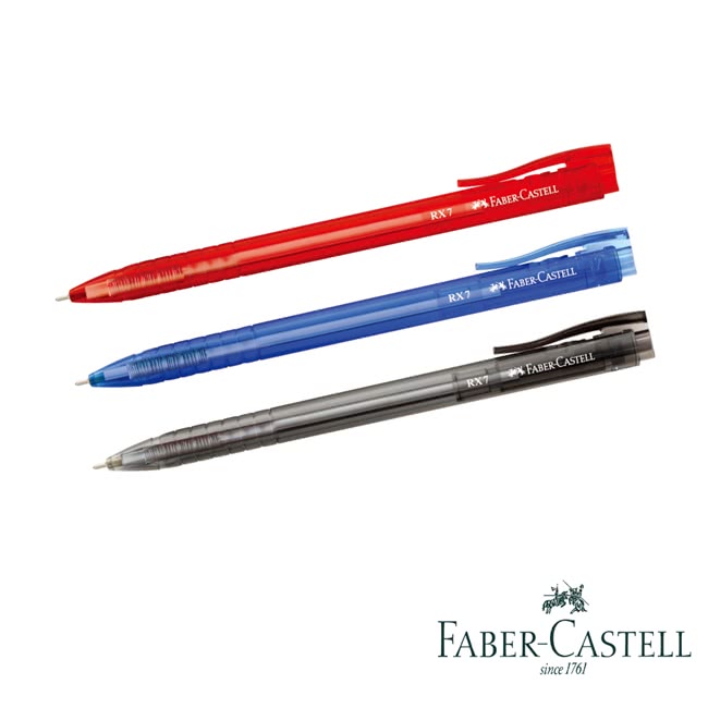 Faber Castell Rx 7 0 7mm 辦公用超好寫酷溜原子筆黑色3盒 10支 滑順不卡卡 Momo購物網