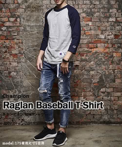 Champion 男女款冠軍美規電繡小標七分袖上衣 多色 Momo購物網