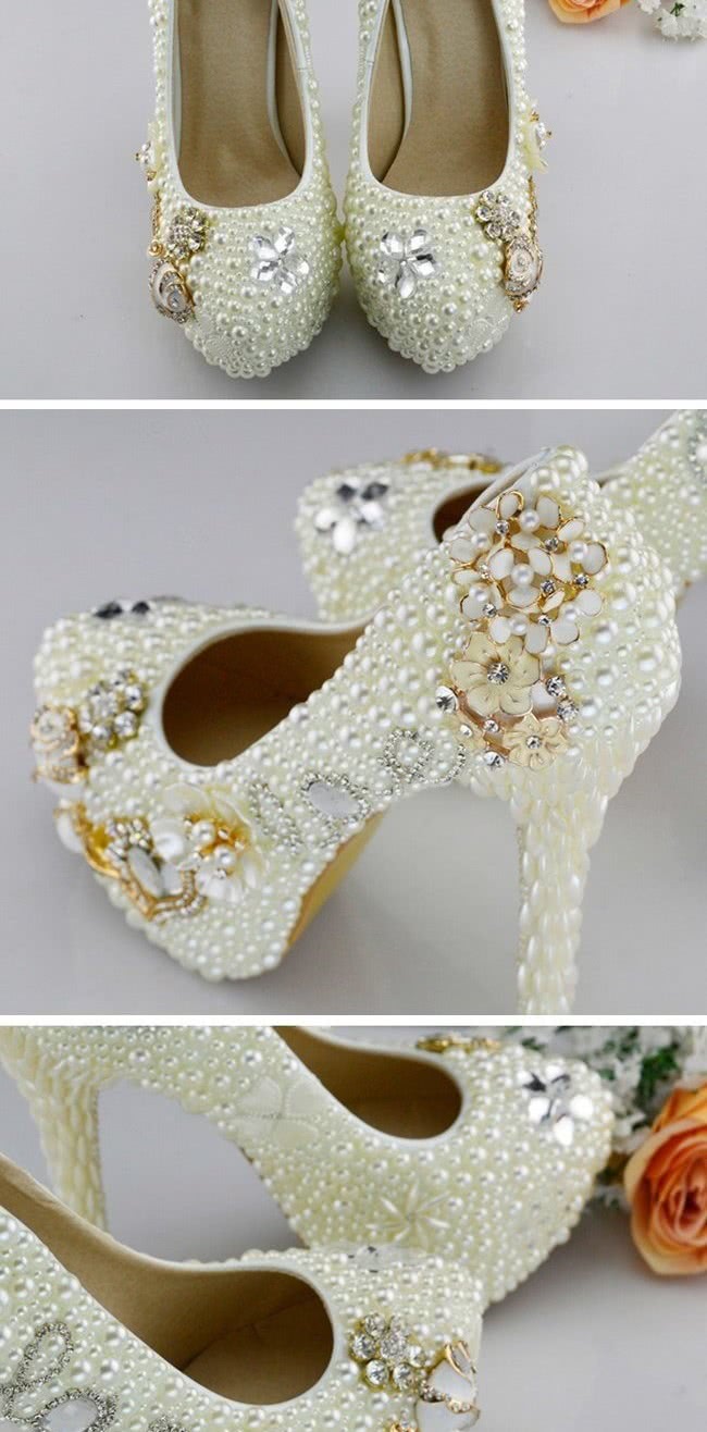 Momo購物網推薦的 米蘭精品 圓頭高跟鞋水晶婚鞋 搶眼裝飾玫瑰高雅女鞋子73e3 優惠特價2125元 網購編號