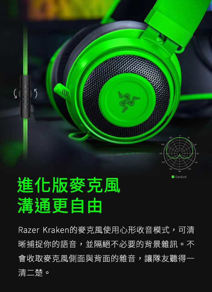 Razer 雷蛇 Razer Kraken 北海巨妖耳機麥 黑 Momo購物網