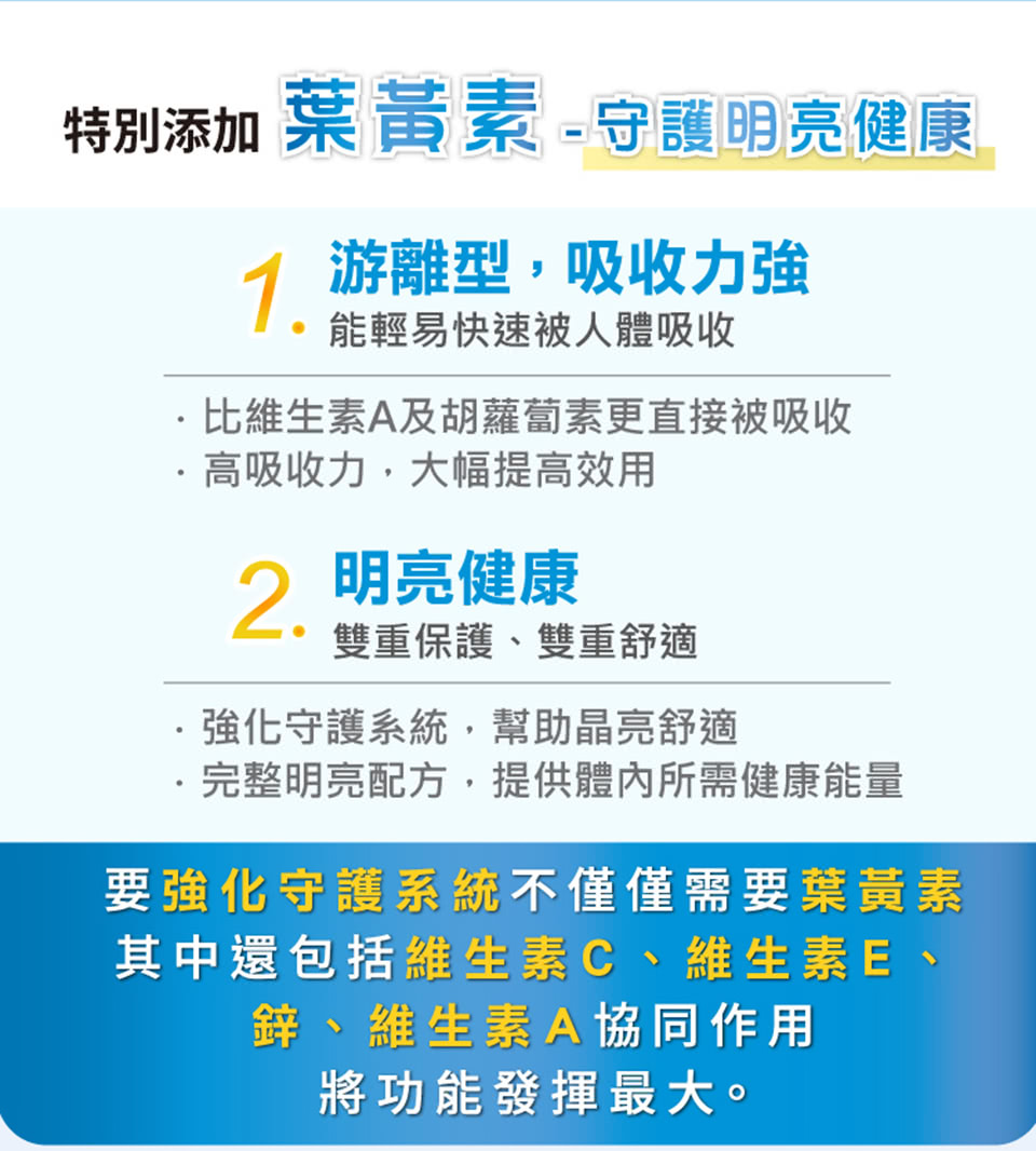 完整明亮配方,提供體內所需健康能量