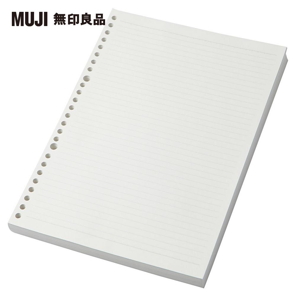 Muji 無印良品 植林木不易透色活頁紙 B5 橫線 6mm 0頁 Momo購物網