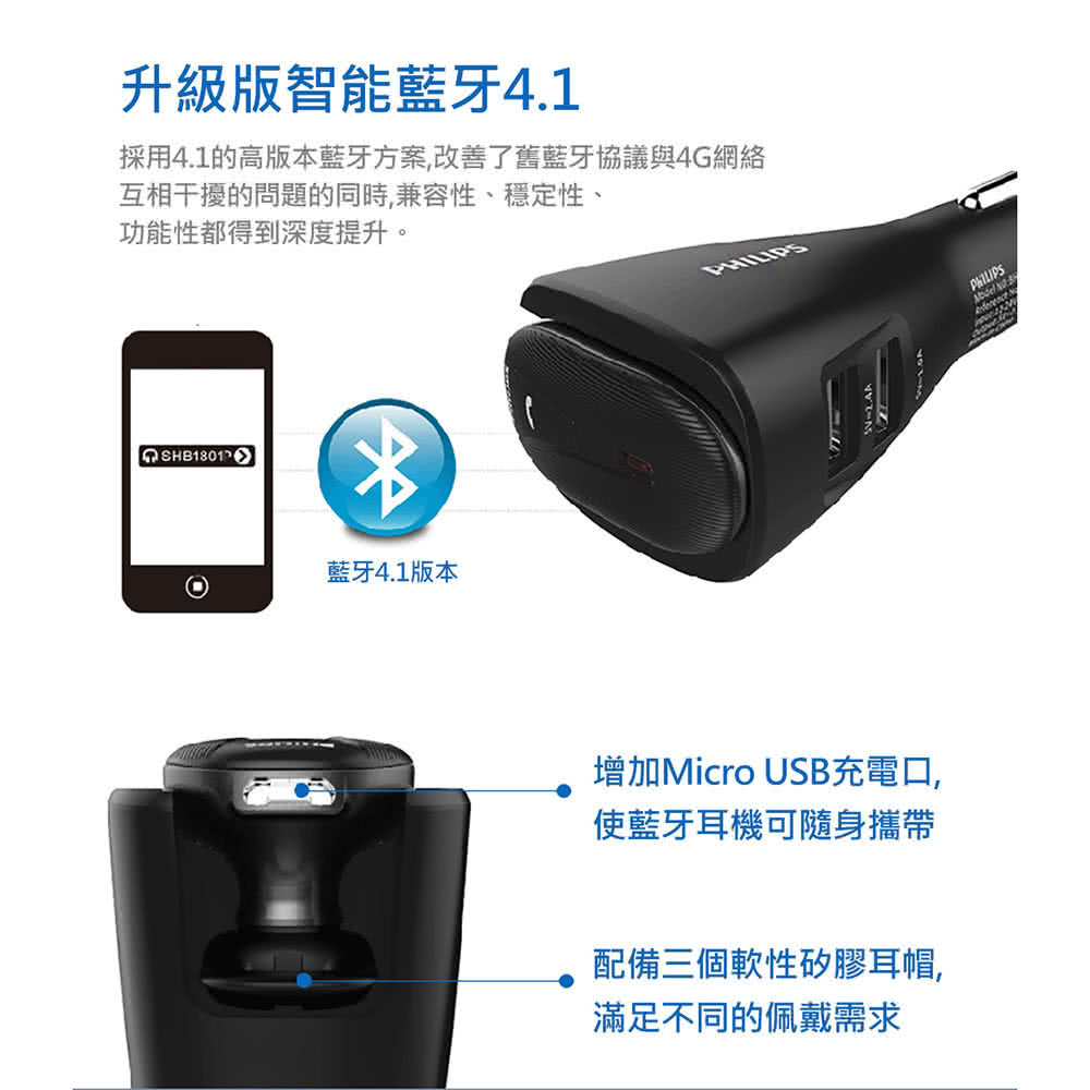 Philips 飛利浦 車載藍牙耳機 Shb1801p Momo購物網 Philips 飛利浦 車載藍牙耳機 Shb1801p Momo購物網