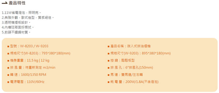 五聯 W-9203 - 詳情7