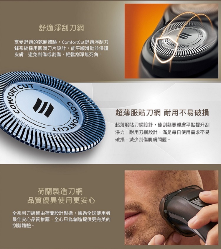 享受舒適的乾剃體驗, ComfortCut舒適淨刮刀