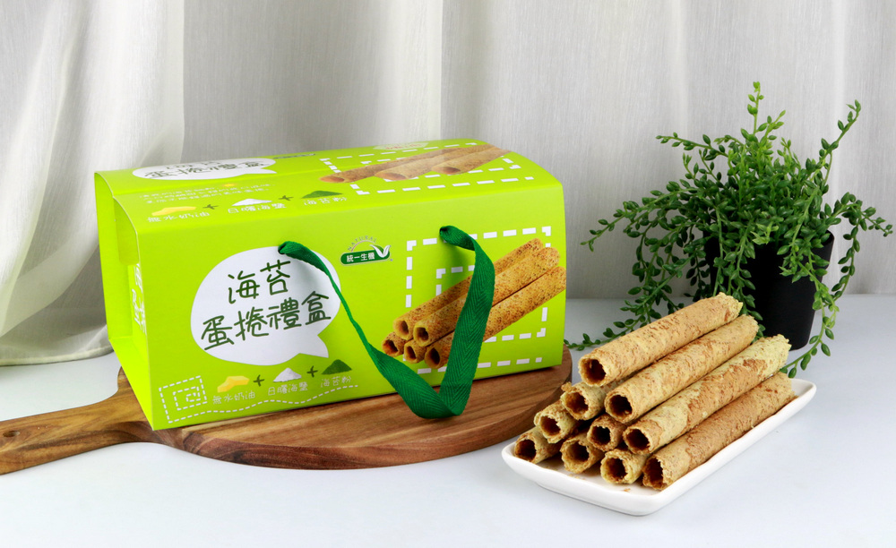 海苔 蛋捲禮盒 統一生機 無水奶油 日曙海鹽 海苔粉 