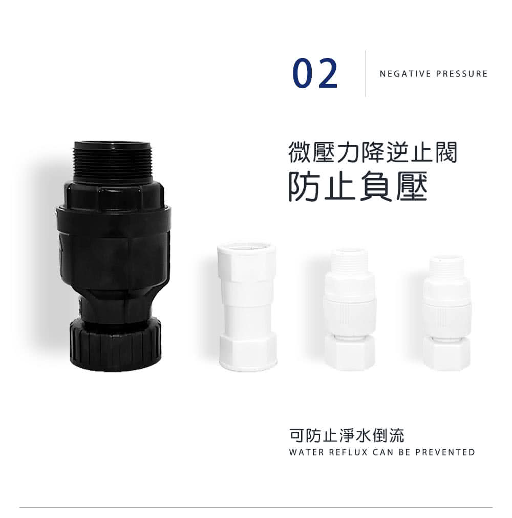 微壓力降逆止閥 防止負壓 可防止淨水倒流
