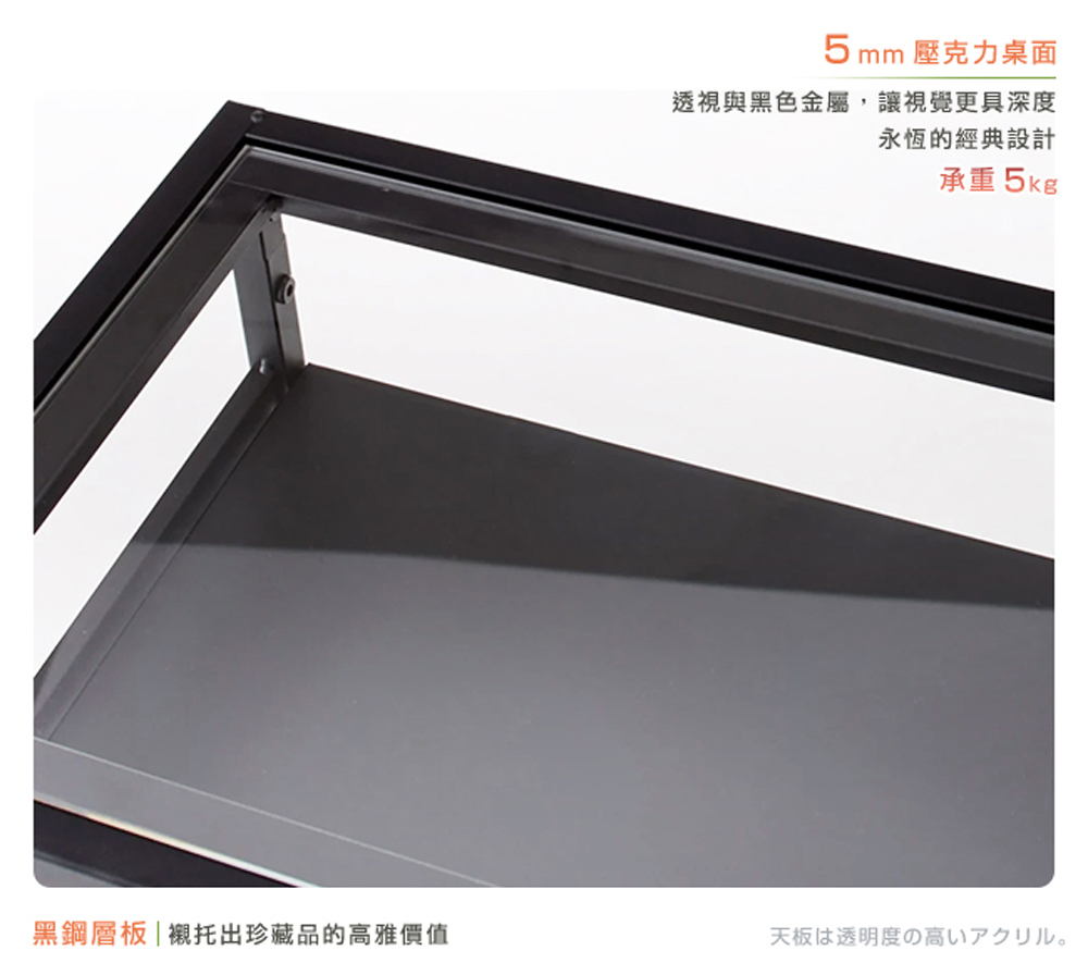 黑鋼層板襯托出珍藏品的高雅價值