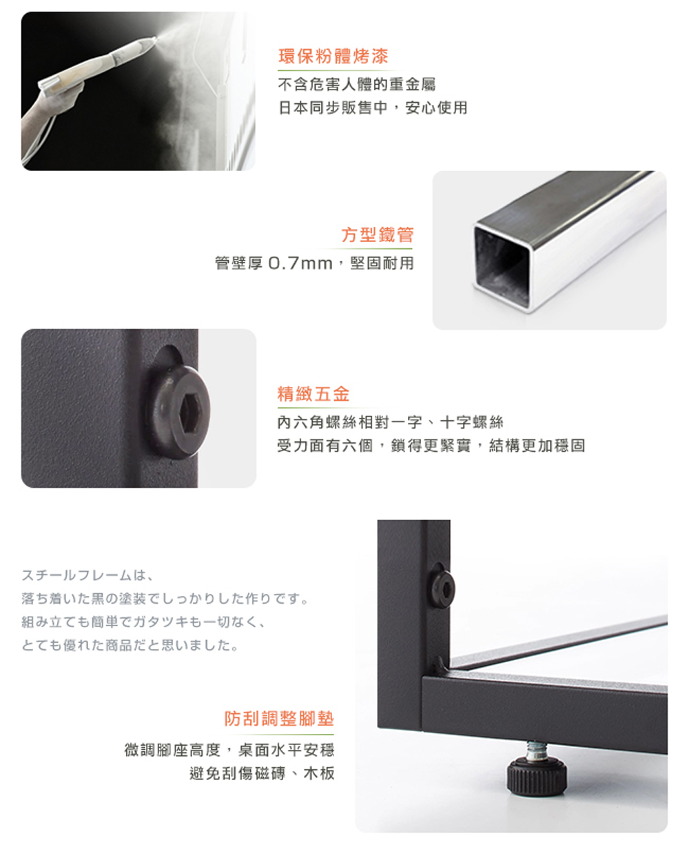 受力面有六個,鎖得更緊實,結構更加穩固