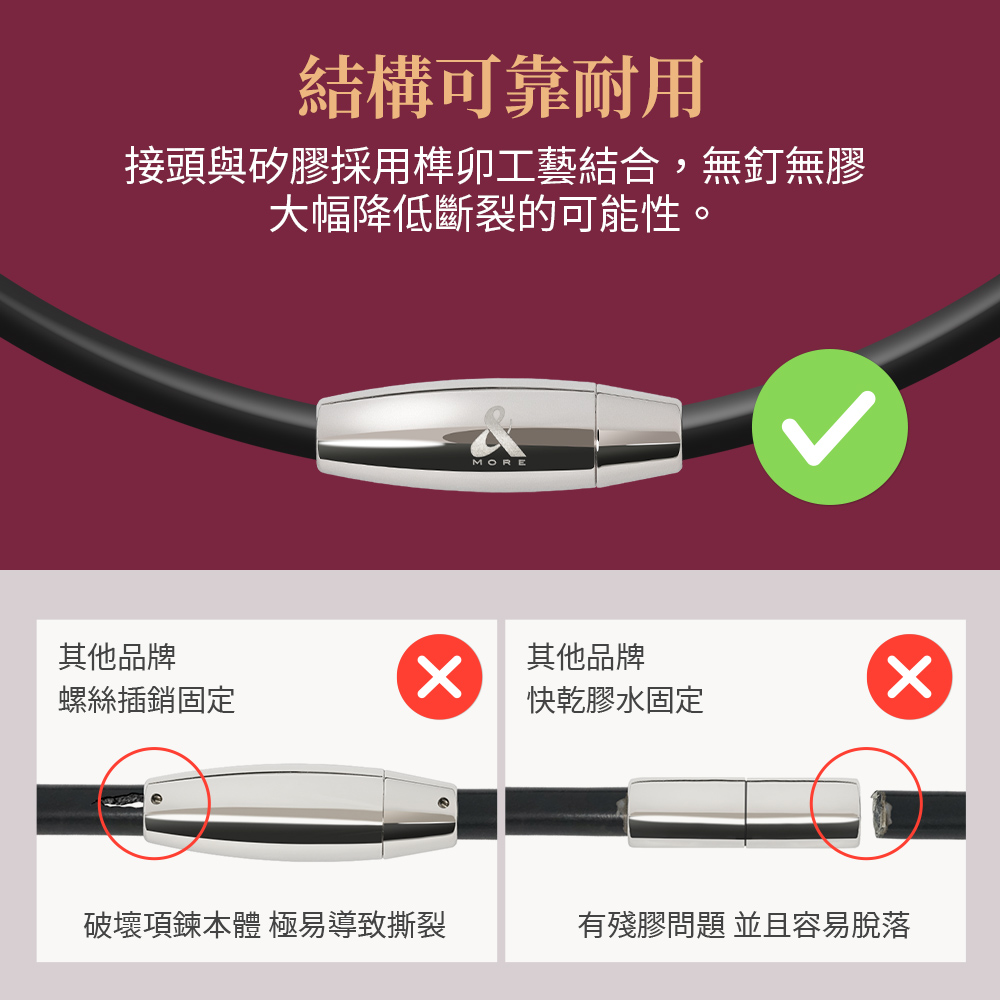 接頭與矽膠採用榫卯工藝結合,無釘無膠