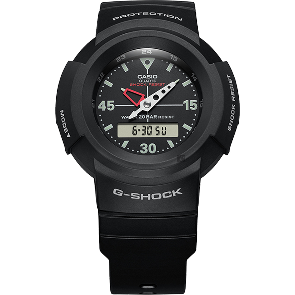 Casio 卡西歐 G Shock 復刻one Tone雙顯計時手錶 黑 Aw 500e 1e Momo購物網