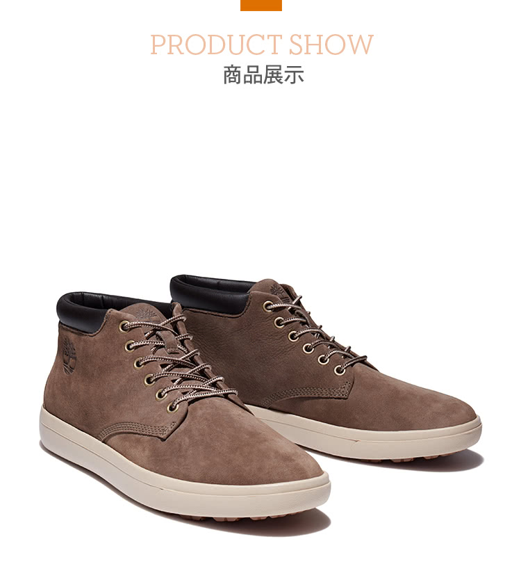 Timberland》男款橄欖綠磨砂革Ashwood Park Chukka休閒鞋(A41PS901