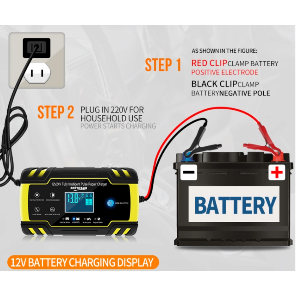 可修復可充電12v 24v通用型機車電瓶汽車電瓶智能充電器 機車電瓶汽車電瓶智能充電器 Momo購物網 雙12優惠推薦 22年12月