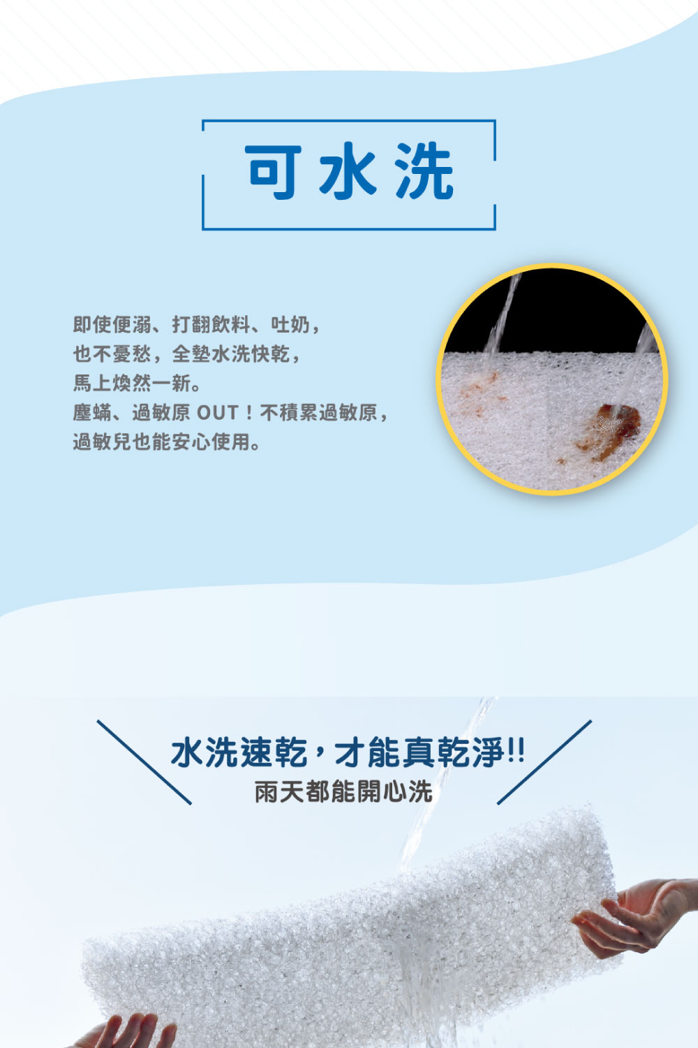PAMABE採兩面設計冬天睡透氣面,酷夏時睡涼感面,