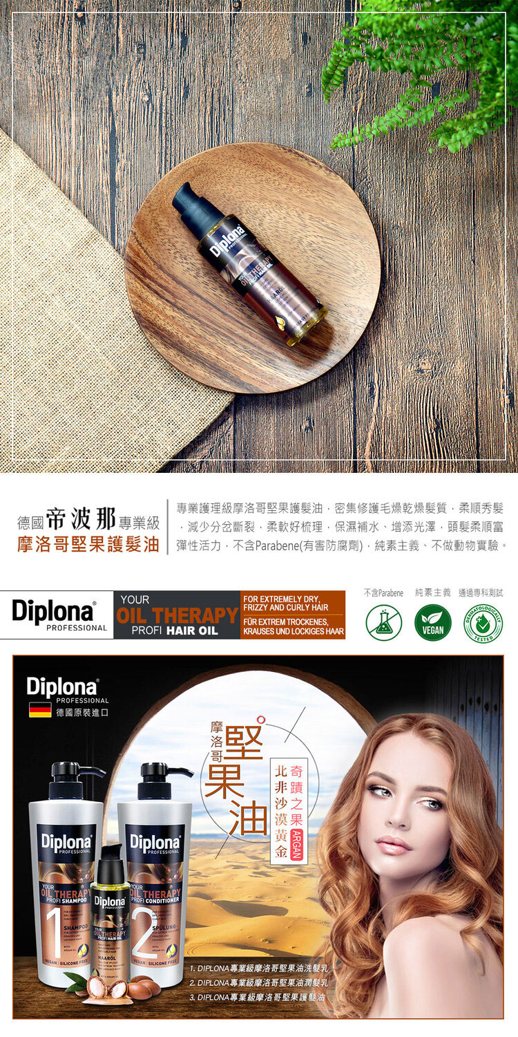 德國 Diplona 摩洛哥堅果護髮油 100ml