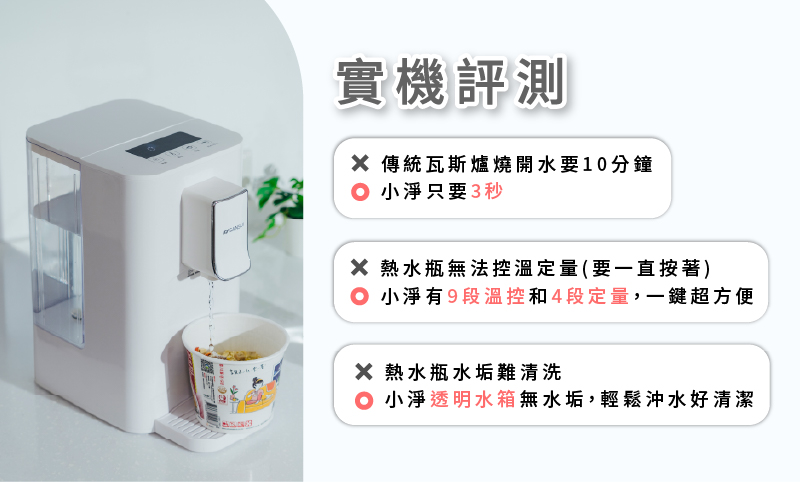 小淨有9段溫控和4段定量,一鍵超方便