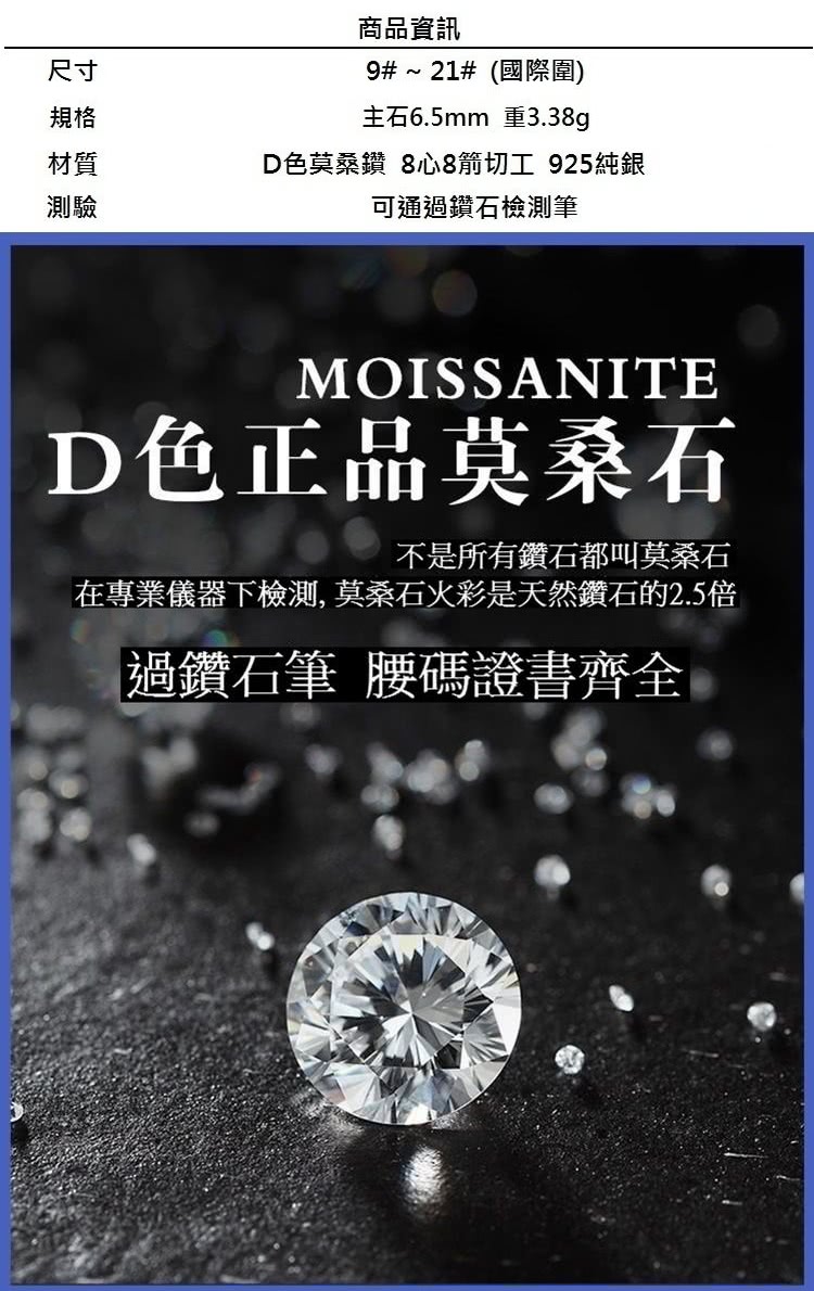 在專業儀器下檢測, 莫桑石火彩是天然鑽石的2.5倍
