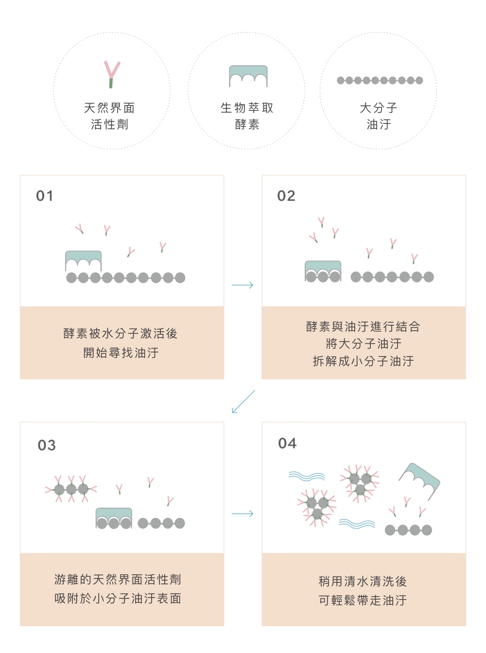 游離的天然界面活性劑