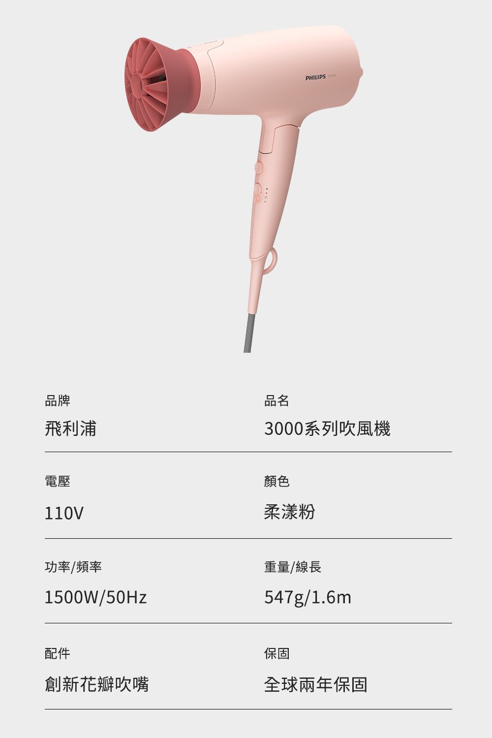 3000系列吹風機