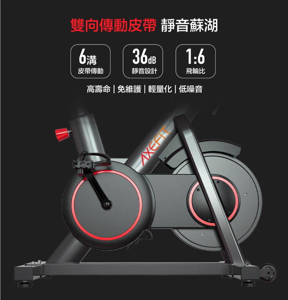 Wellcome好吉康 Axefit 破風者磁控飛輪車531w磁控強阻力 4d自由調整 專屬app Momo購物網