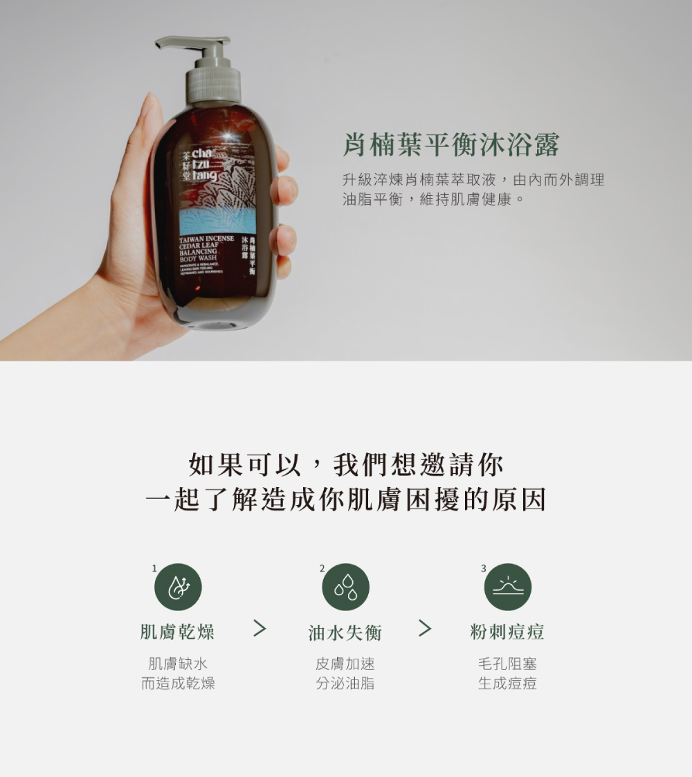 【茶籽堂】 肖楠葉ボディソープ 500ml【オイリー肌、混合肌に】 - ボディソープ - 寄せ植え・花