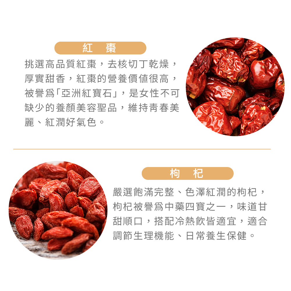 挑選高品質紅棗,去核切丁乾燥,