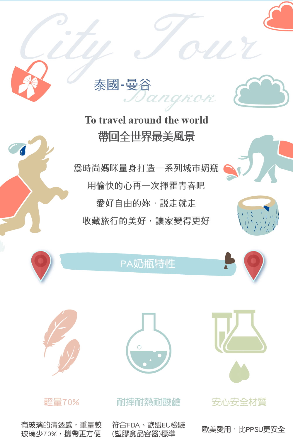 爲時尚媽咪量身打造一系列城市奶瓶