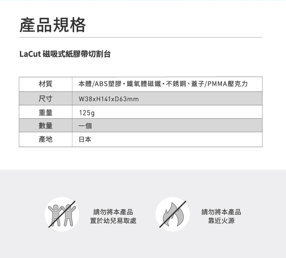 本體ABS塑膠。鐵氧體磁鐵。不銹鋼、蓋子PMMA壓克力