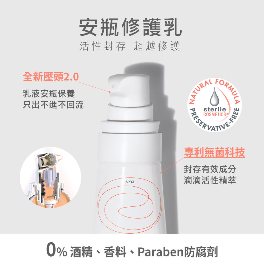 0% 酒精、香料、Paraben防腐劑