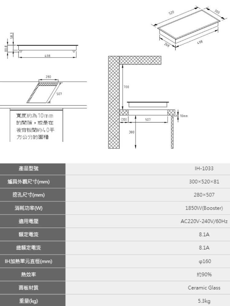 IH加热单元直徑mm