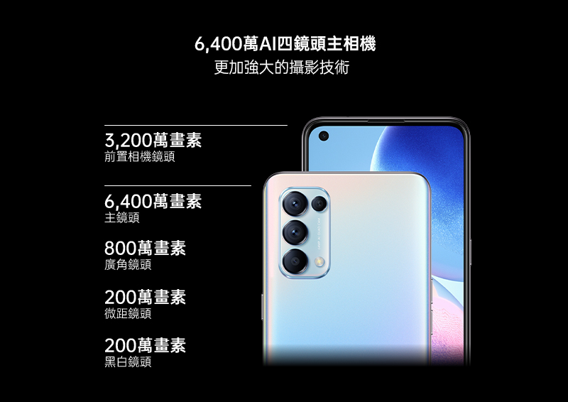6,400萬AI四鏡頭主相機